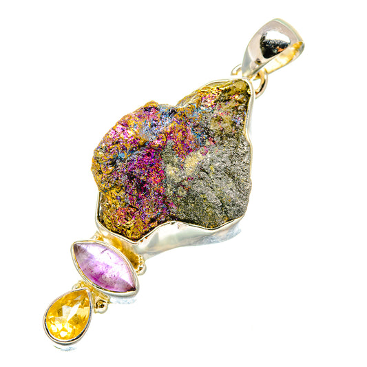 Titanium Druzy Pendants handcrafted by Ana Silver Co - PD7374