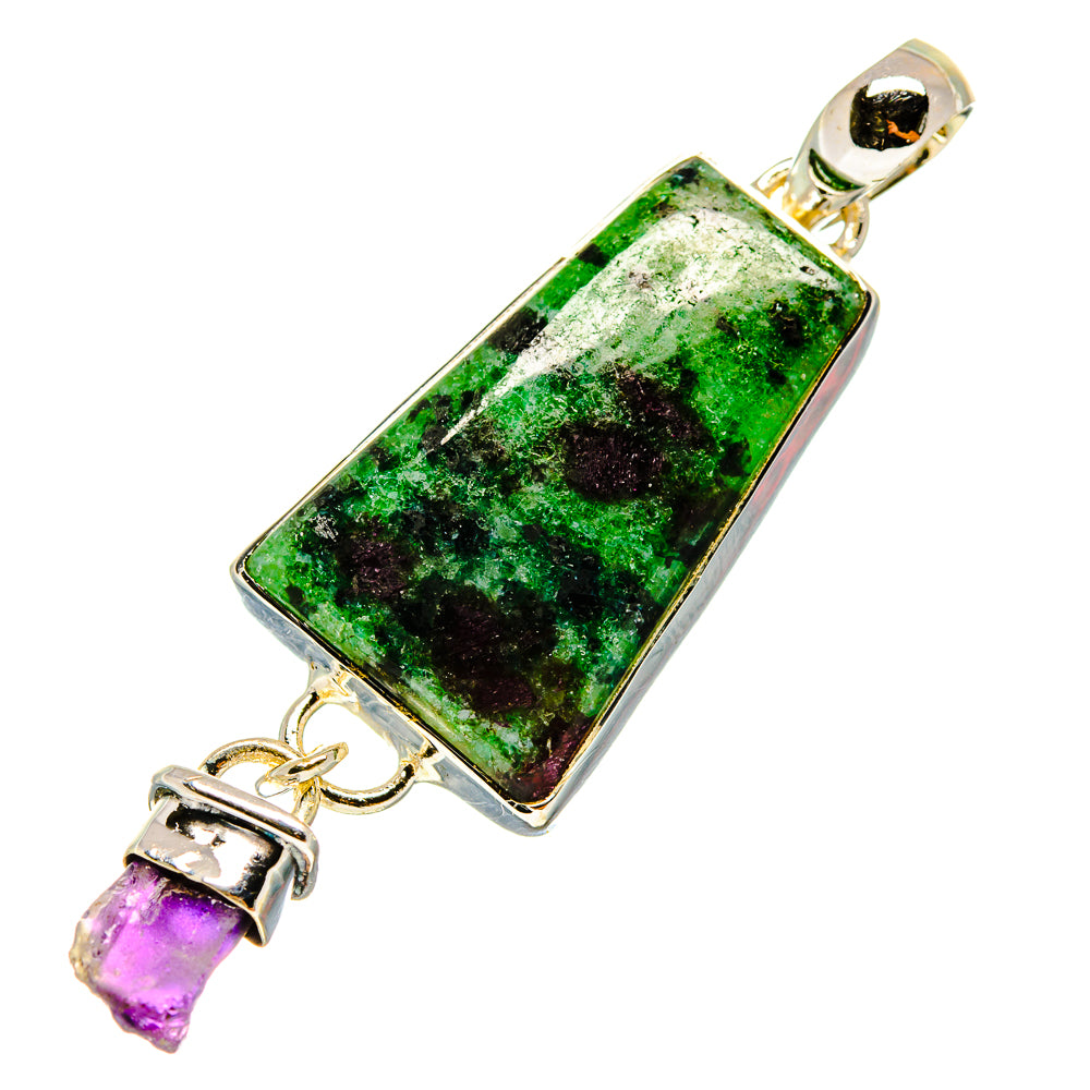Ruby Zoisite Pendants handcrafted by Ana Silver Co - PD737556