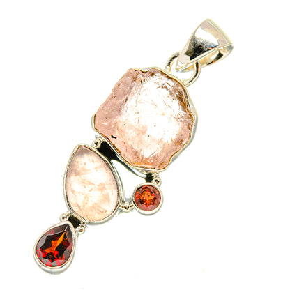 Rose Quartz Pendants handcrafted by Ana Silver Co - PD7376