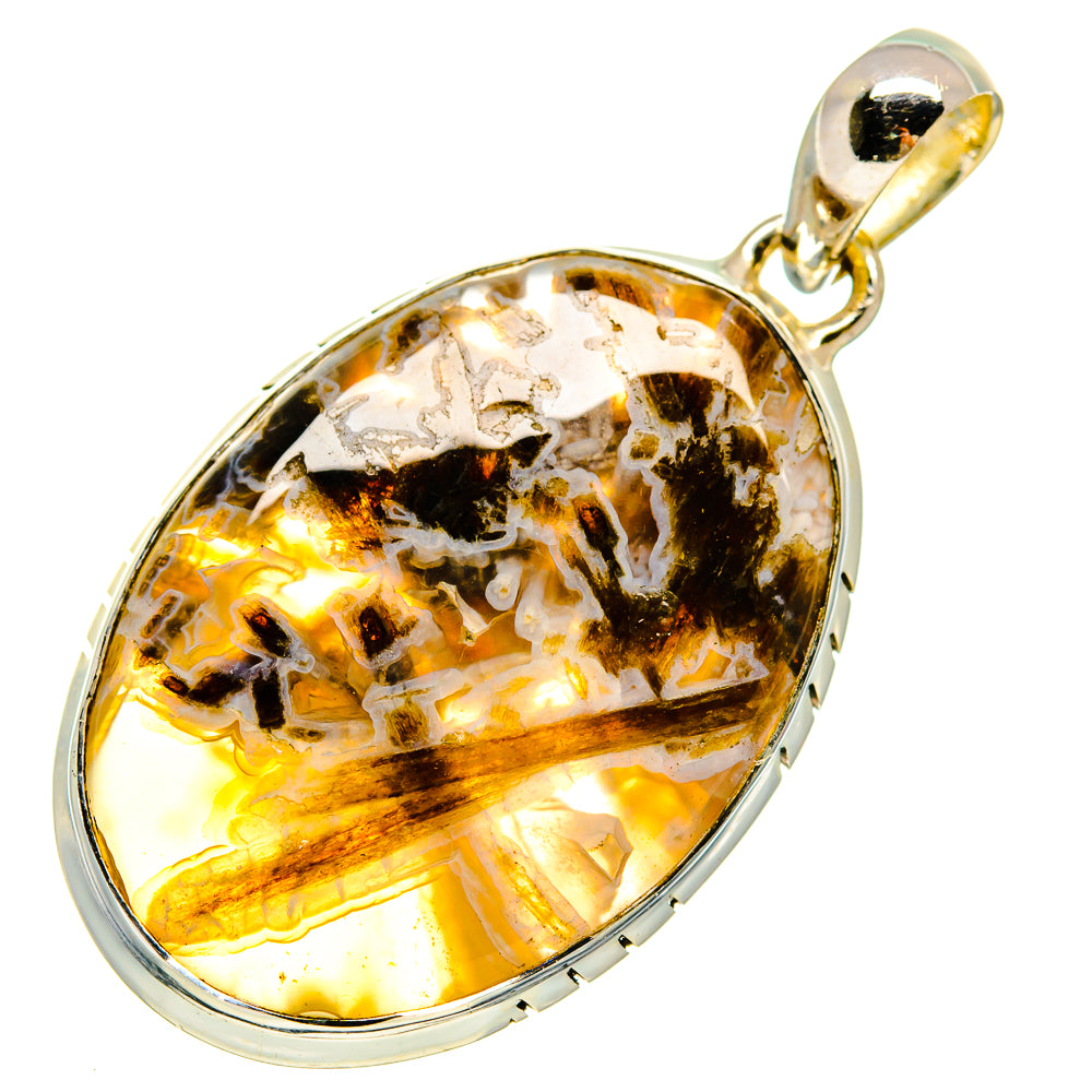 Turkish Tube Agate Pendants handcrafted by Ana Silver Co - PD737659
