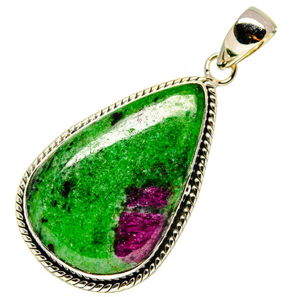 Ruby Zoisite Pendants handcrafted by Ana Silver Co - PD737817