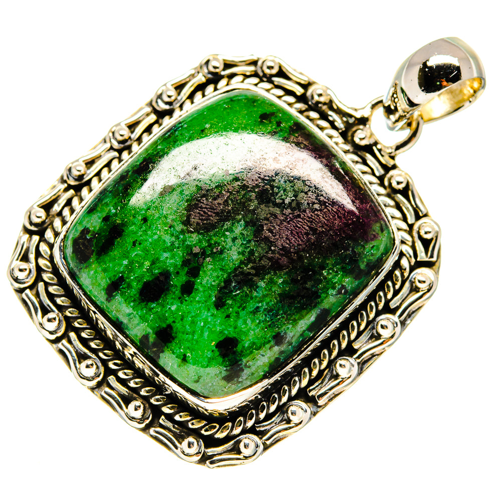 Ruby Zoisite Pendants handcrafted by Ana Silver Co - PD737896