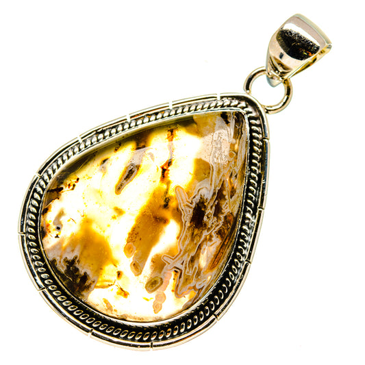 Plume Agate Pendants handcrafted by Ana Silver Co - PD738016