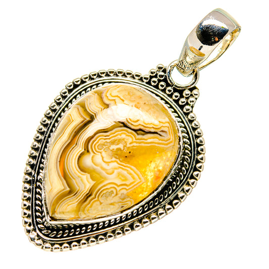 Laguna Lace Agate Pendants handcrafted by Ana Silver Co - PD738214
