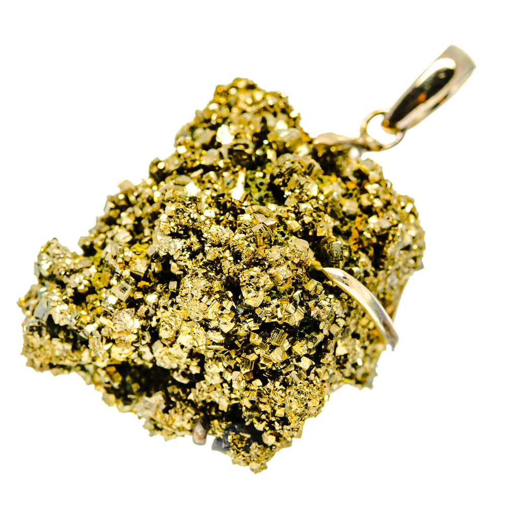 Pyrite Druzy Pendants handcrafted by Ana Silver Co - PD738766