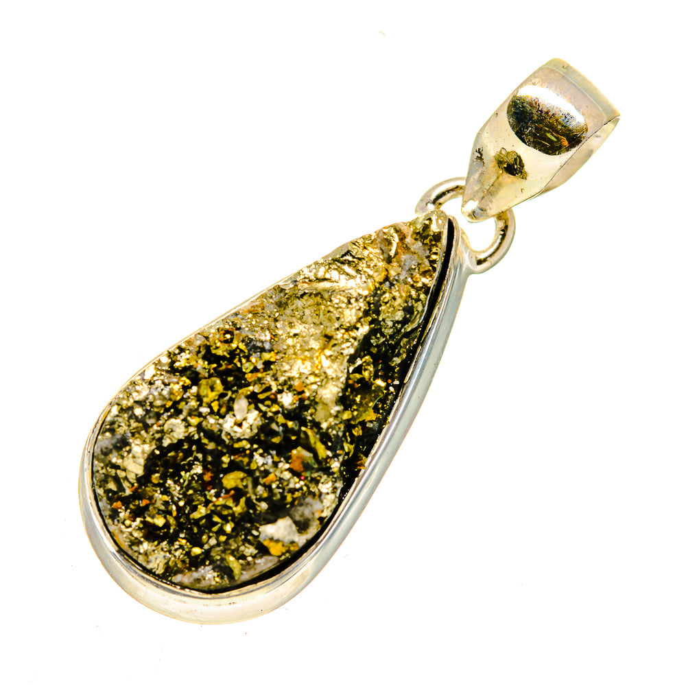 Spectro Pyrite Druzy Pendants handcrafted by Ana Silver Co - PD739173