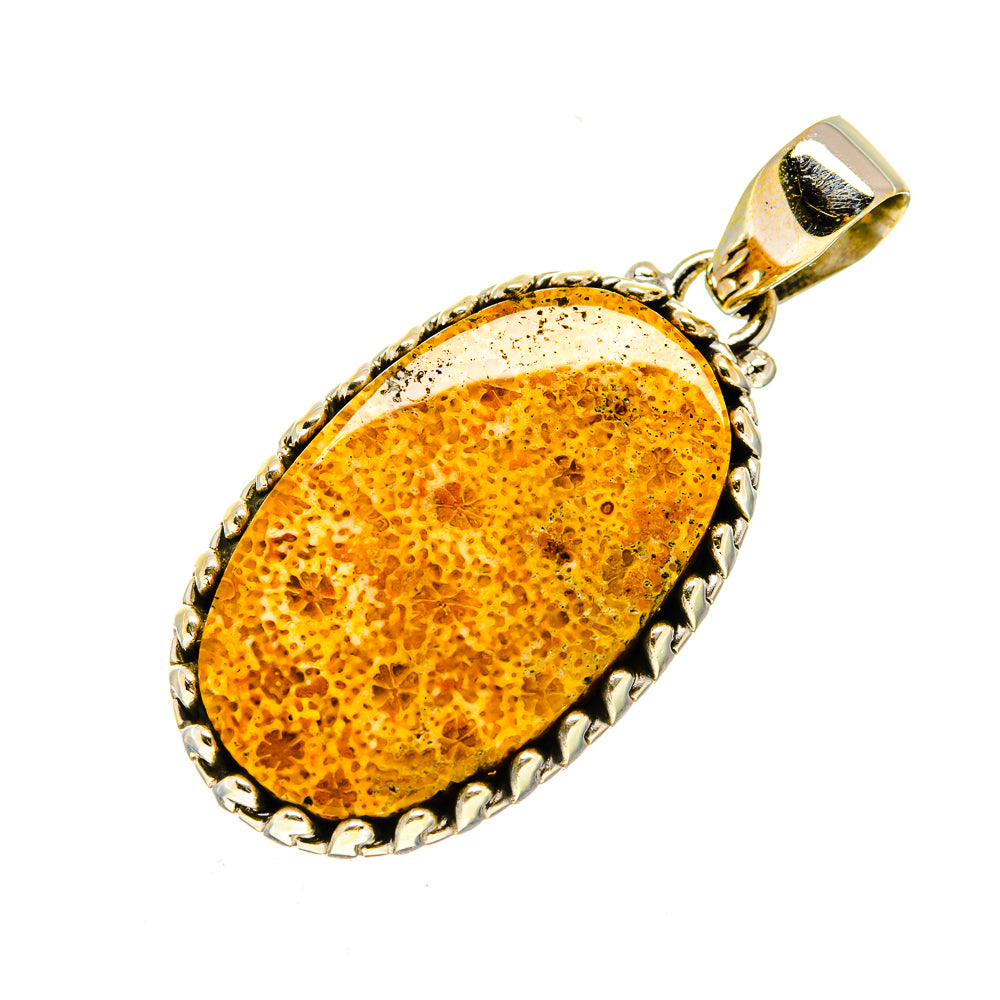 Fossil Coral Pendants handcrafted by Ana Silver Co - PD739366