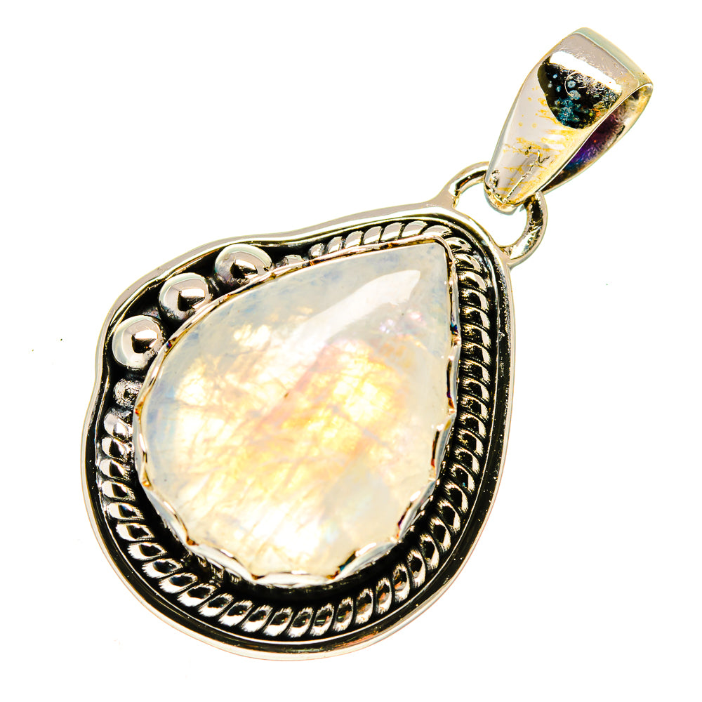 Rainbow Moonstone Pendants handcrafted by Ana Silver Co - PD739402