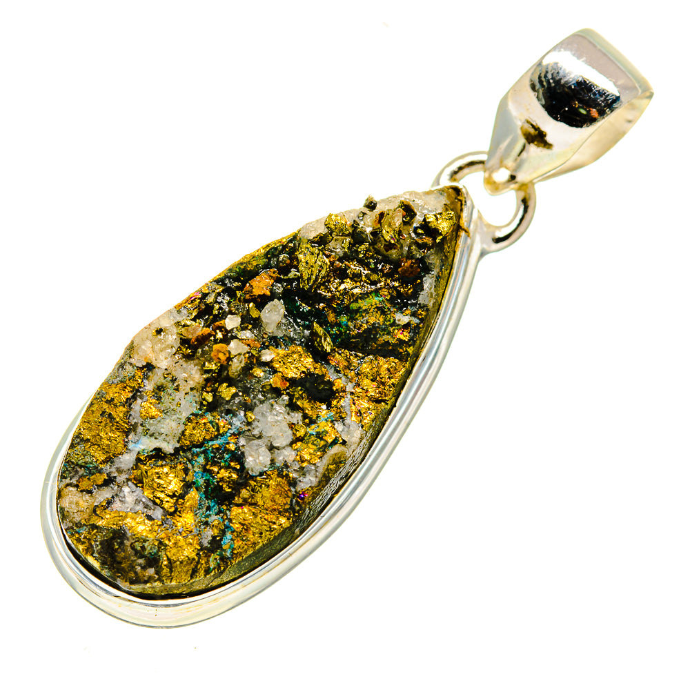 Spectro Pyrite Druzy Pendants handcrafted by Ana Silver Co - PD739638