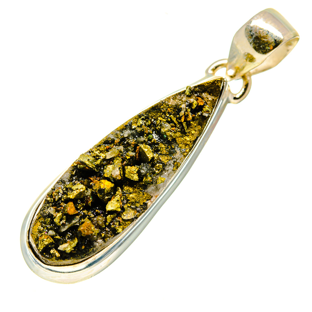 Spectro Pyrite Druzy Pendants handcrafted by Ana Silver Co - PD739763