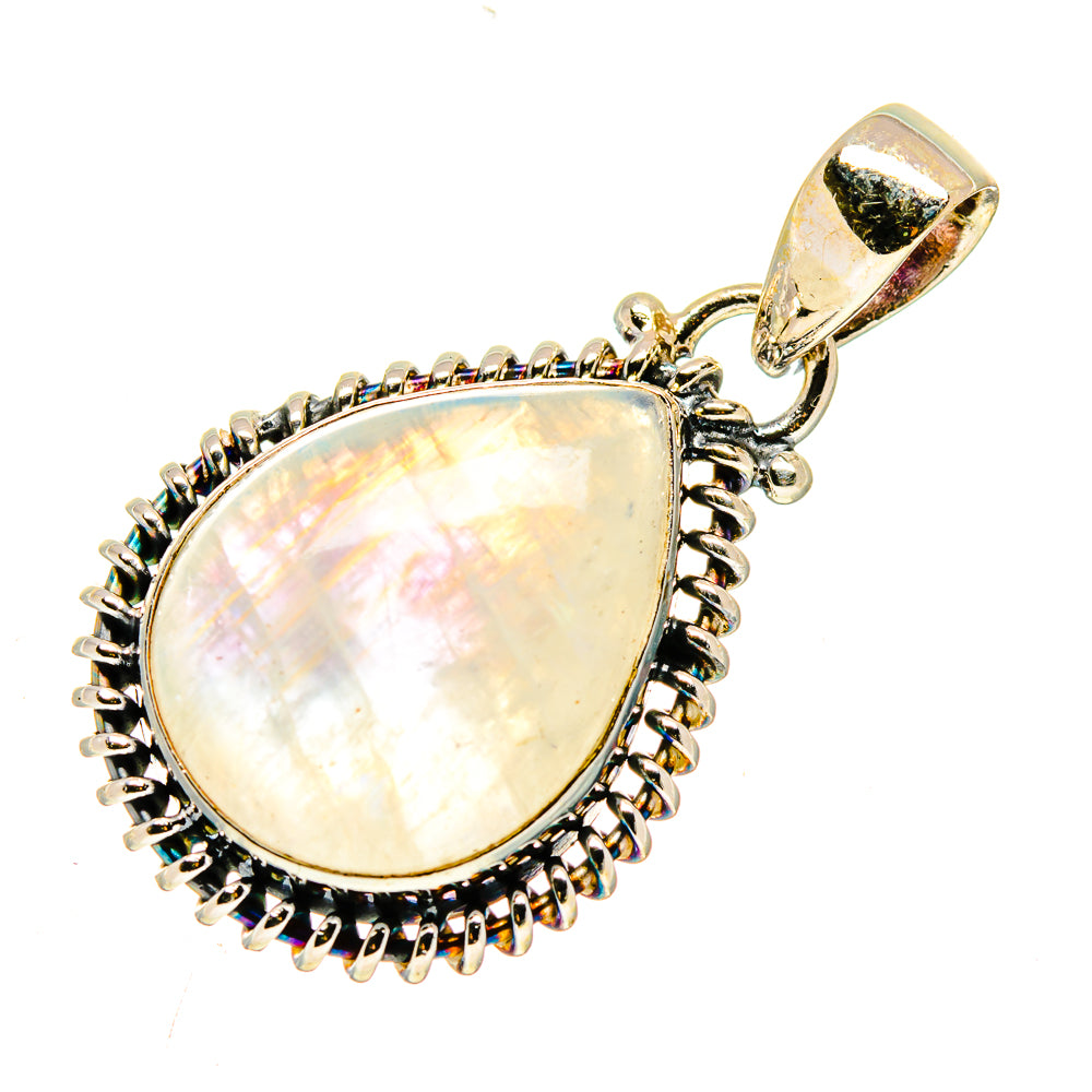 Rainbow Moonstone Pendants handcrafted by Ana Silver Co - PD740006
