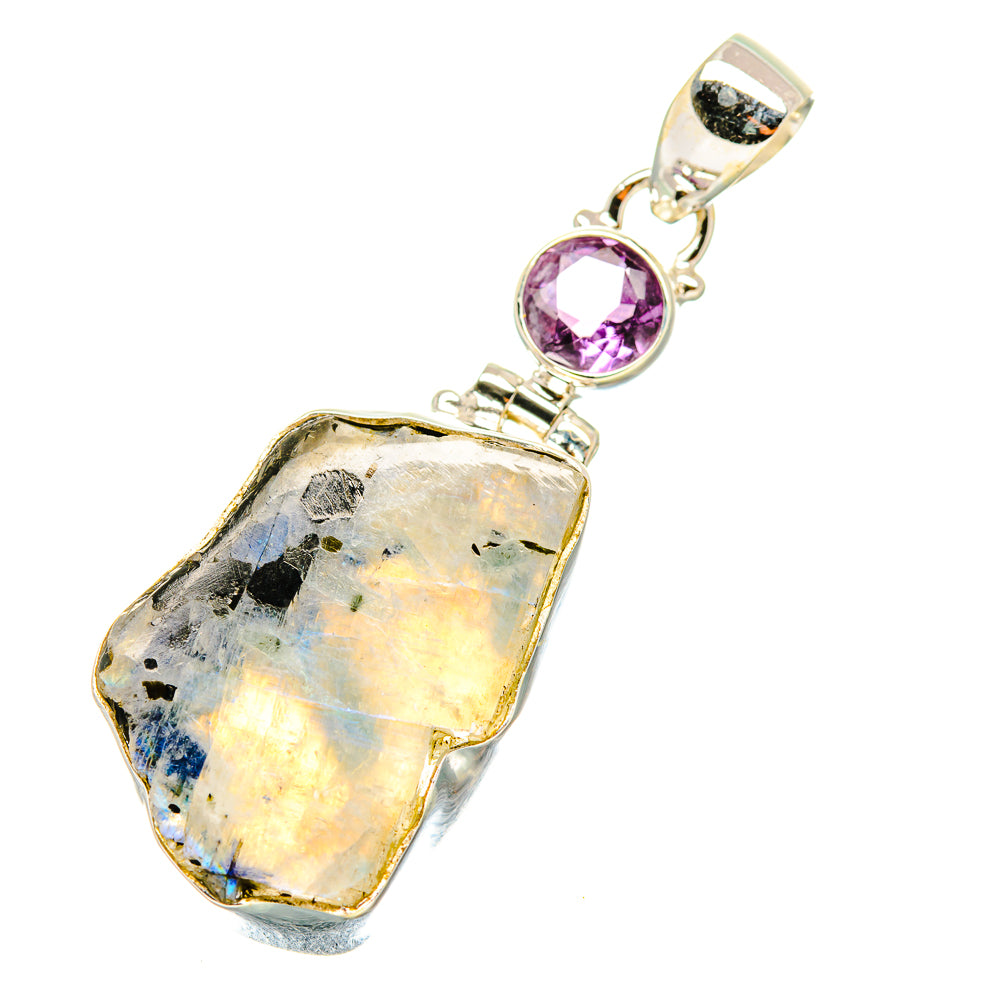 Rainbow Moonstone Pendants handcrafted by Ana Silver Co - PD7401