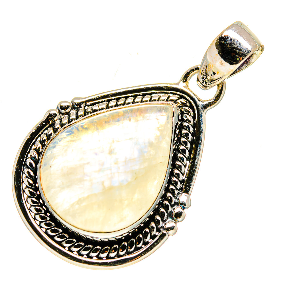 Rainbow Moonstone Pendants handcrafted by Ana Silver Co - PD740167