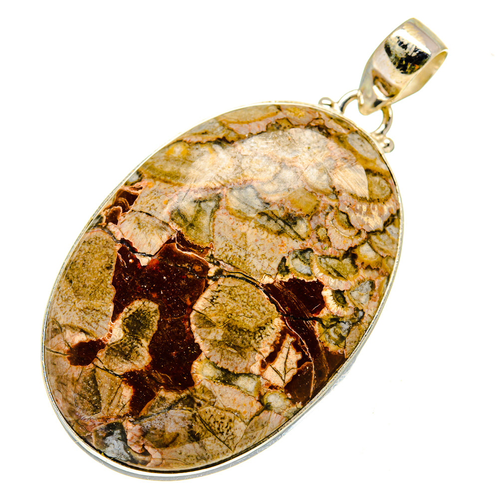 Mushroom Rhyolite Pendants handcrafted by Ana Silver Co - PD740251