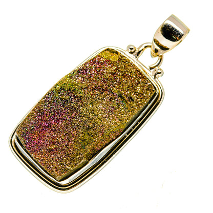 Spectro Pyrite Druzy Pendants handcrafted by Ana Silver Co - PD740304