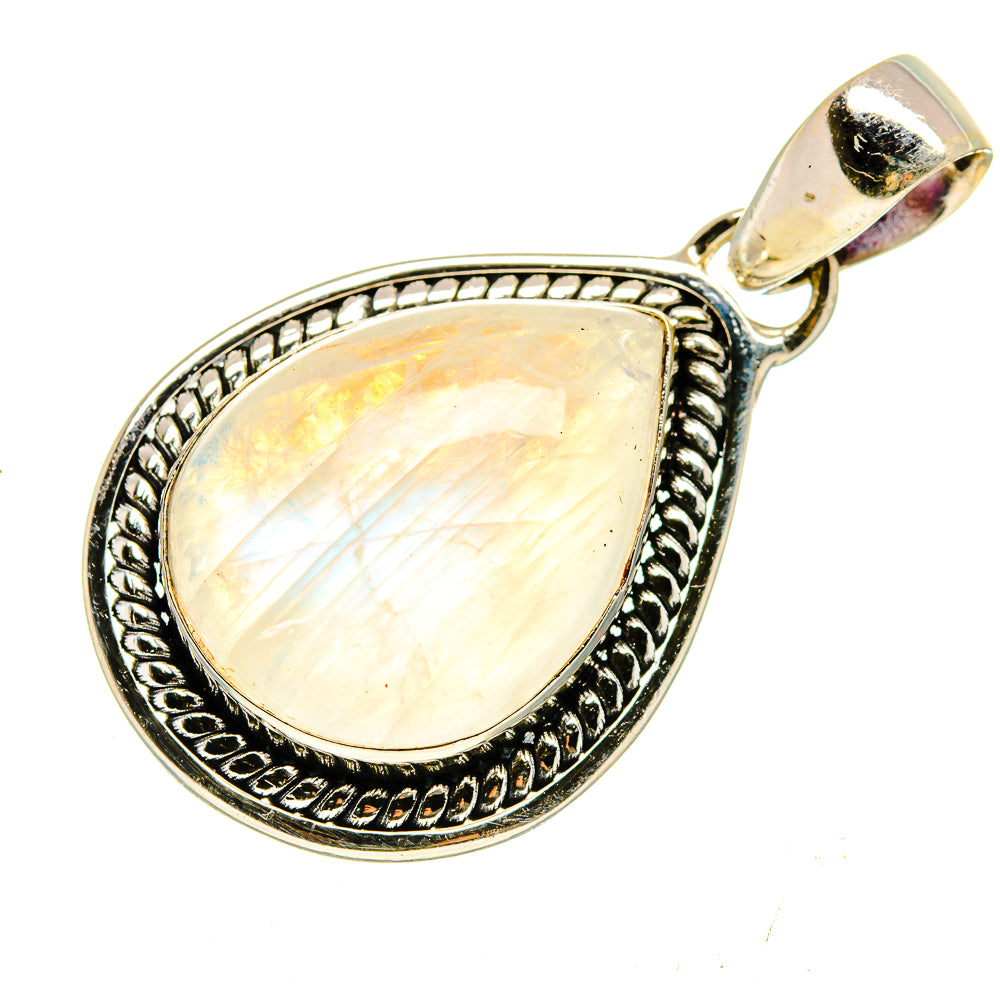 Rainbow Moonstone Pendants handcrafted by Ana Silver Co - PD740380