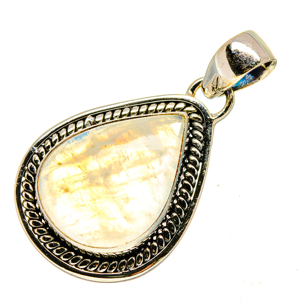 Rainbow Moonstone Pendants handcrafted by Ana Silver Co - PD740413