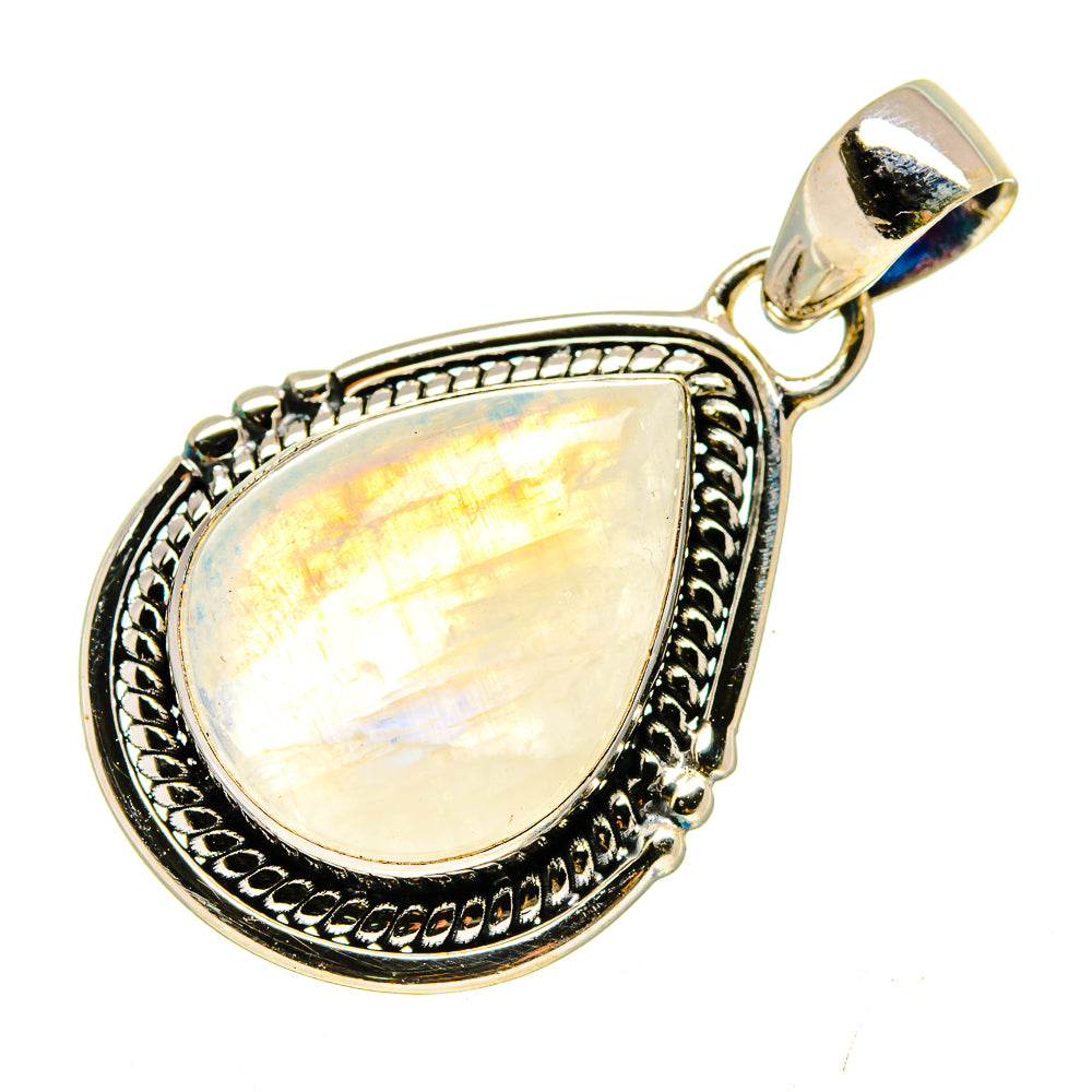 Rainbow Moonstone Pendants handcrafted by Ana Silver Co - PD740416