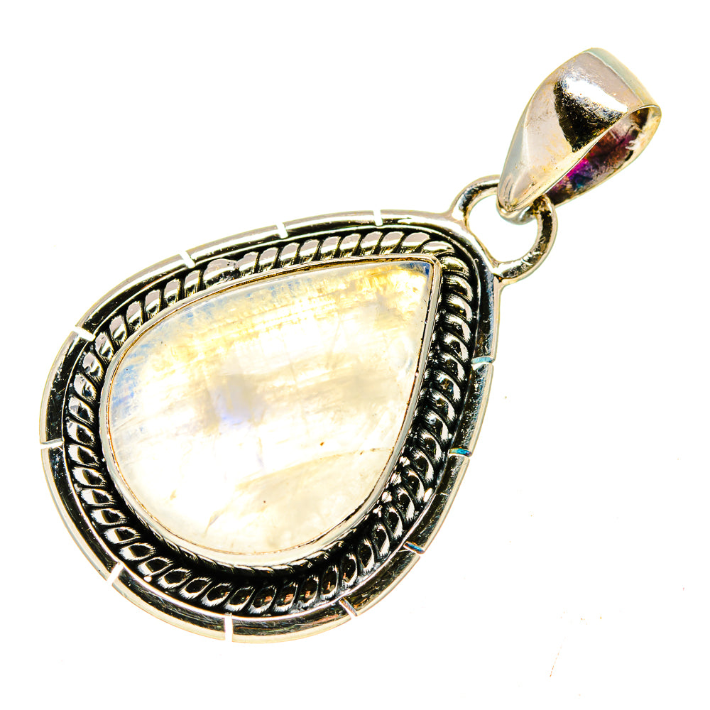Rainbow Moonstone Pendants handcrafted by Ana Silver Co - PD740430