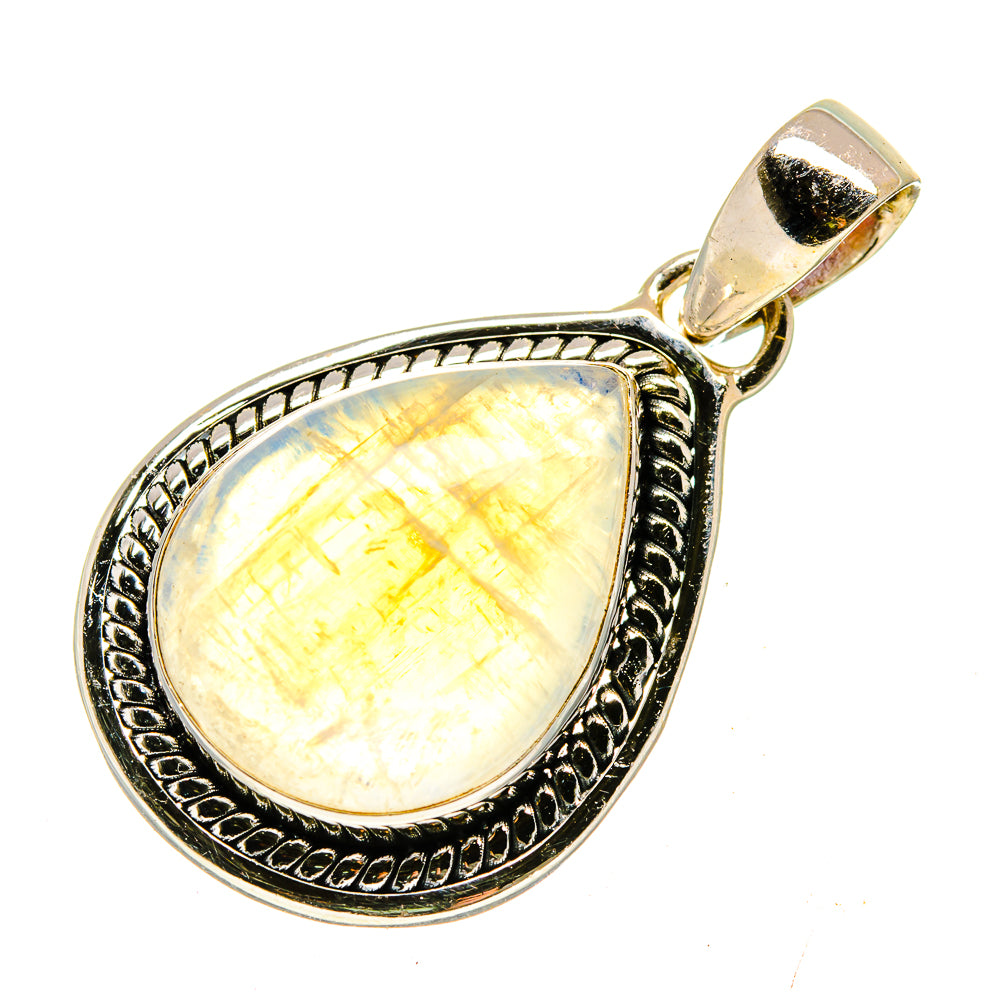Rainbow Moonstone Pendants handcrafted by Ana Silver Co - PD740445