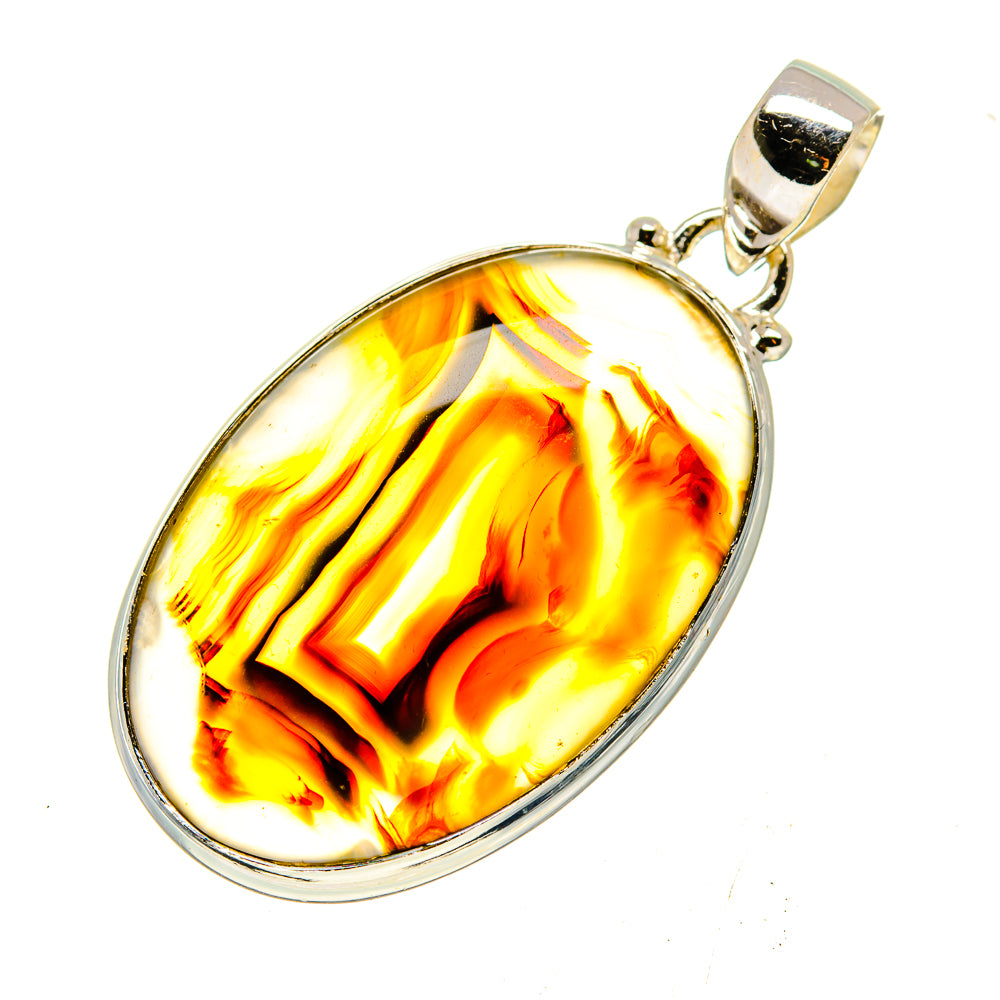 Botswana Agate Pendants handcrafted by Ana Silver Co - PD740523