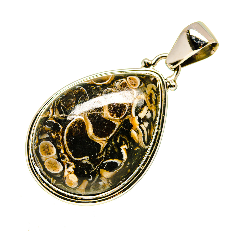 Marston Marble Fossil Pendants handcrafted by Ana Silver Co - PD740740