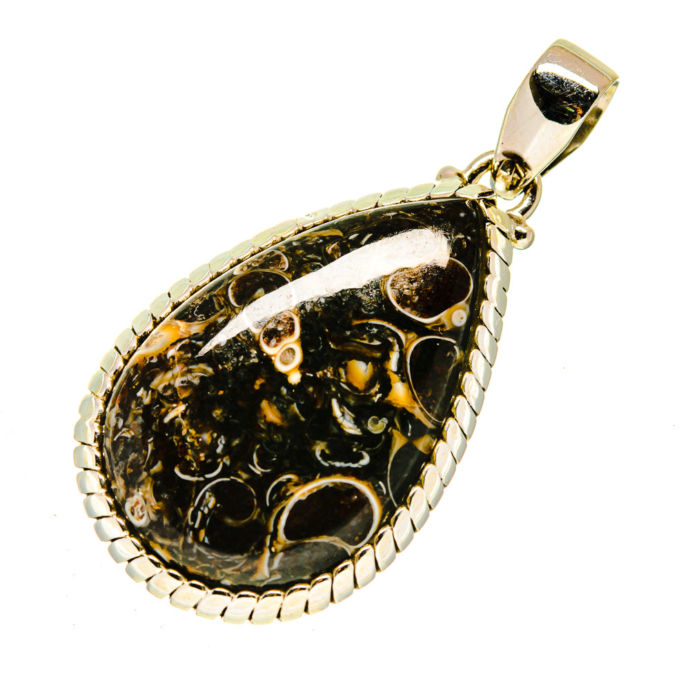 Turritella Agate Pendants handcrafted by Ana Silver Co - PD740928
