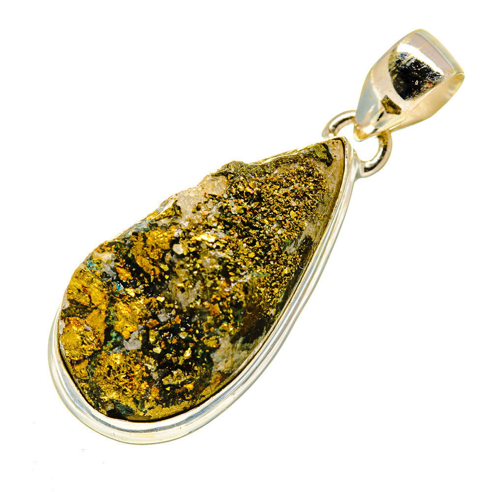 Spectro Pyrite Druzy Pendants handcrafted by Ana Silver Co - PD740962