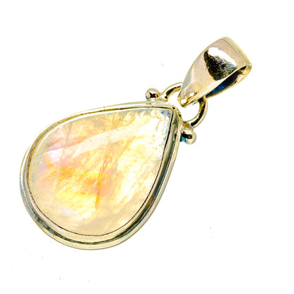 Rainbow Moonstone Pendants handcrafted by Ana Silver Co - PD741226