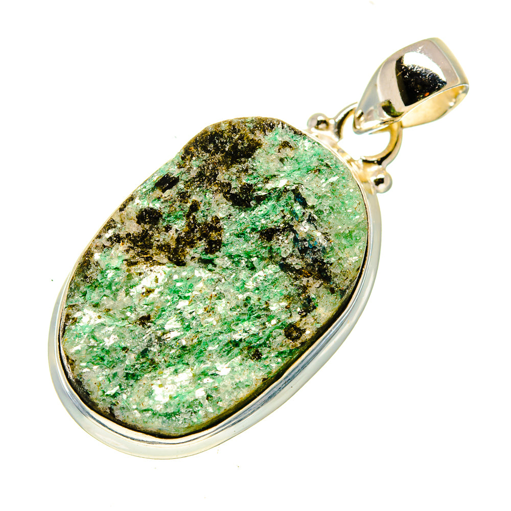Green Fuchsite Crystal Pendants handcrafted by Ana Silver Co - PD741351 - Photo 2