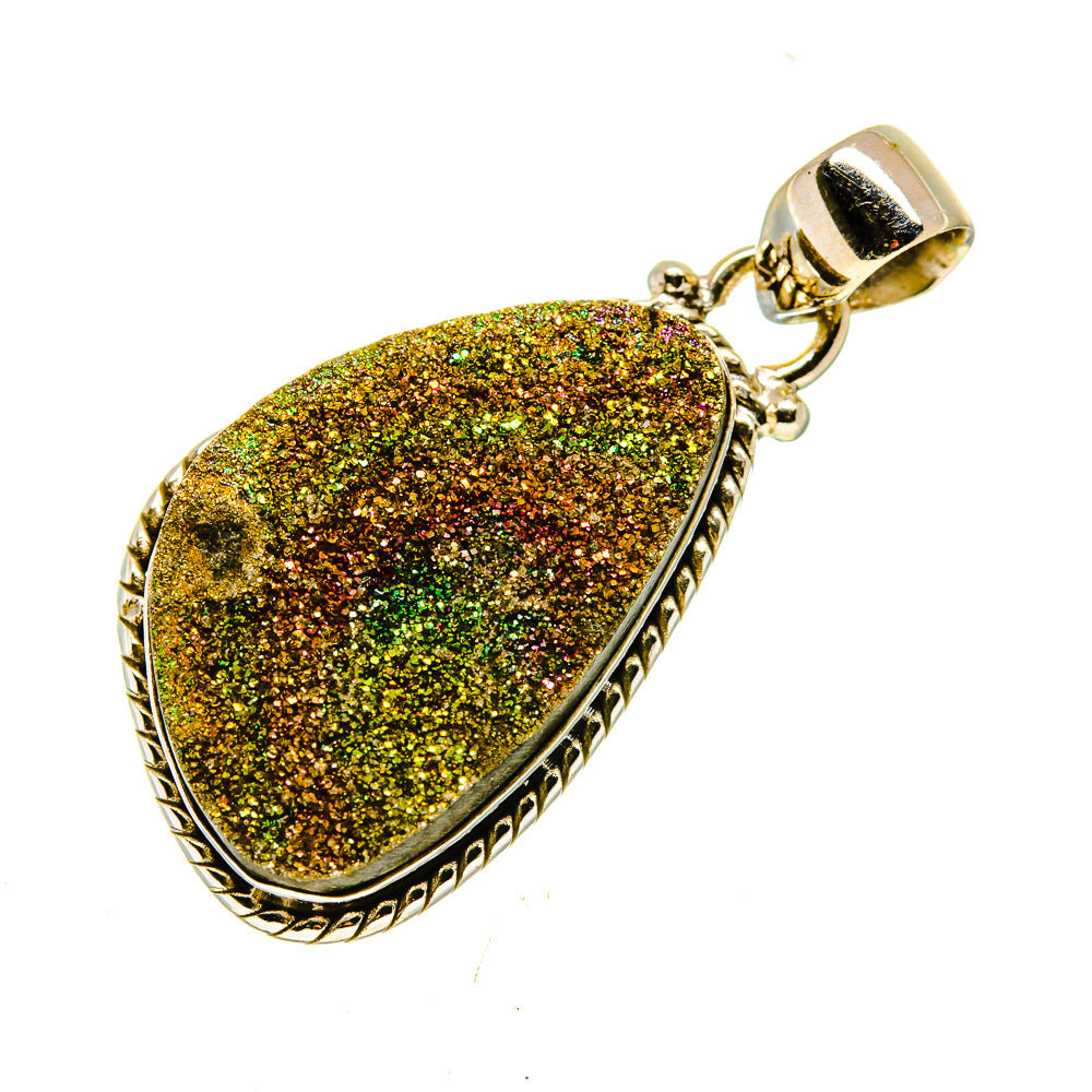 Spectro Pyrite Druzy Pendants handcrafted by Ana Silver Co - PD741364