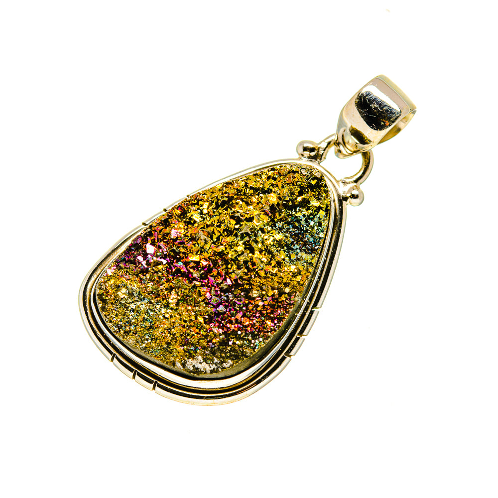 Spectro Pyrite Druzy Pendants handcrafted by Ana Silver Co - PD741492