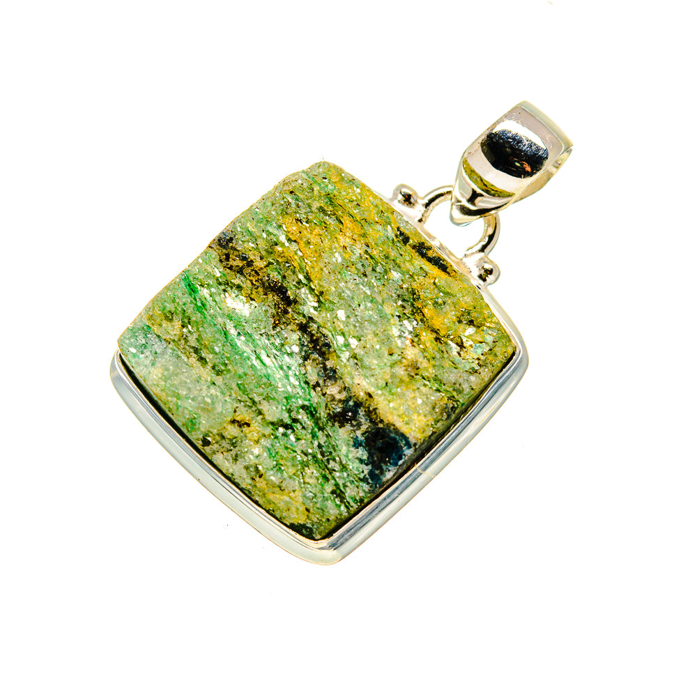 Green Fuchsite Crystal Pendants handcrafted by Ana Silver Co - PD741495