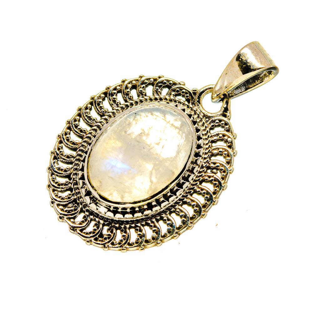 Rainbow Moonstone Pendants handcrafted by Ana Silver Co - PD741511