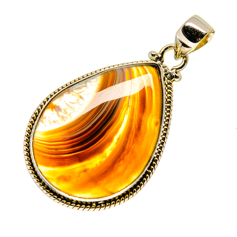 Botswana Agate Pendants handcrafted by Ana Silver Co - PD741762