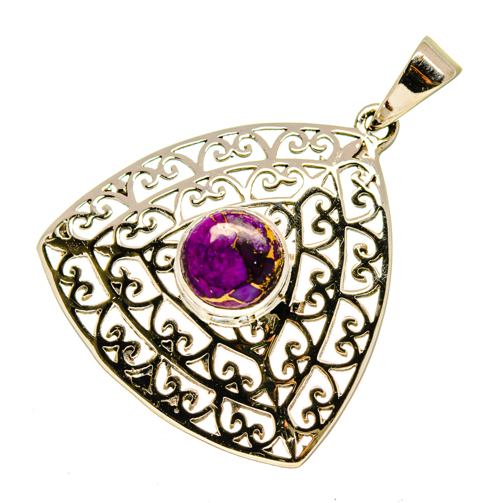 Purple Copper Composite Turquoise Pendants handcrafted by Ana Silver Co - PD741896