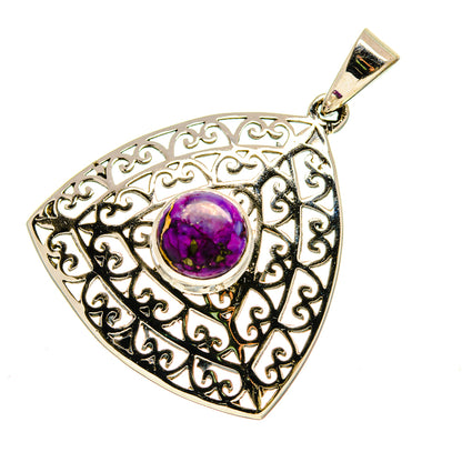 Purple Copper Composite Turquoise Pendants handcrafted by Ana Silver Co - PD742120
