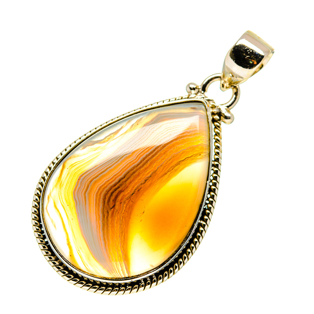 Botswana Agate Pendants handcrafted by Ana Silver Co - PD742308
