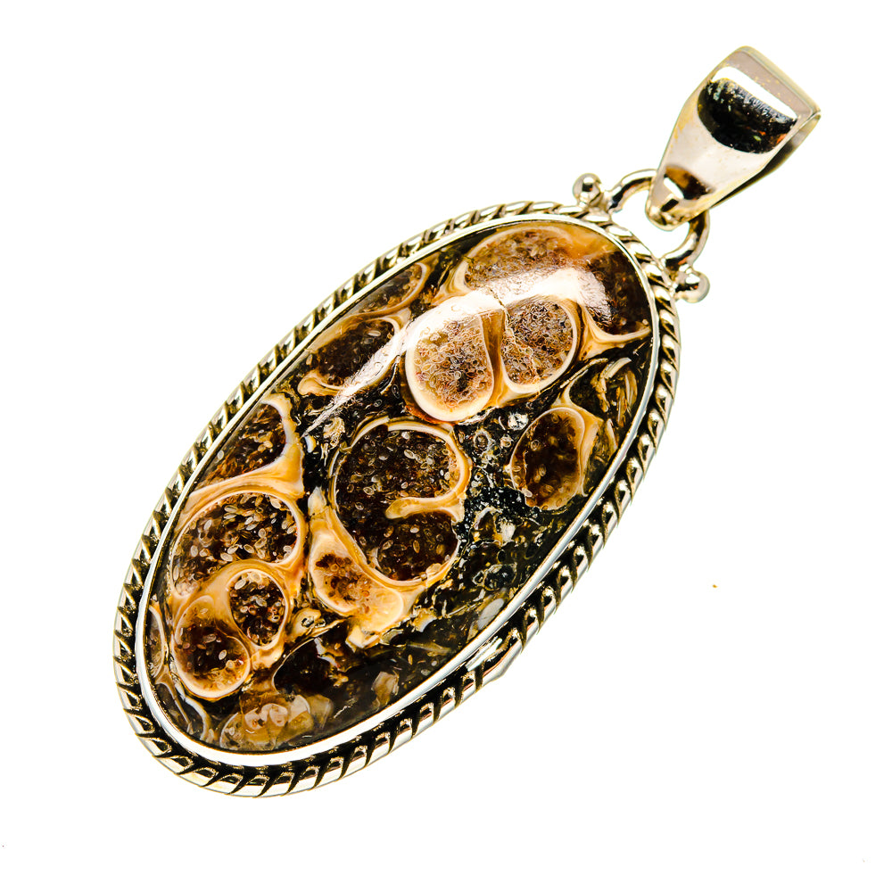 Turritella Agate Pendants handcrafted by Ana Silver Co - PD742433