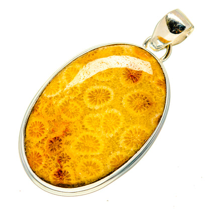 Fossil Coral Pendants handcrafted by Ana Silver Co - PD742821