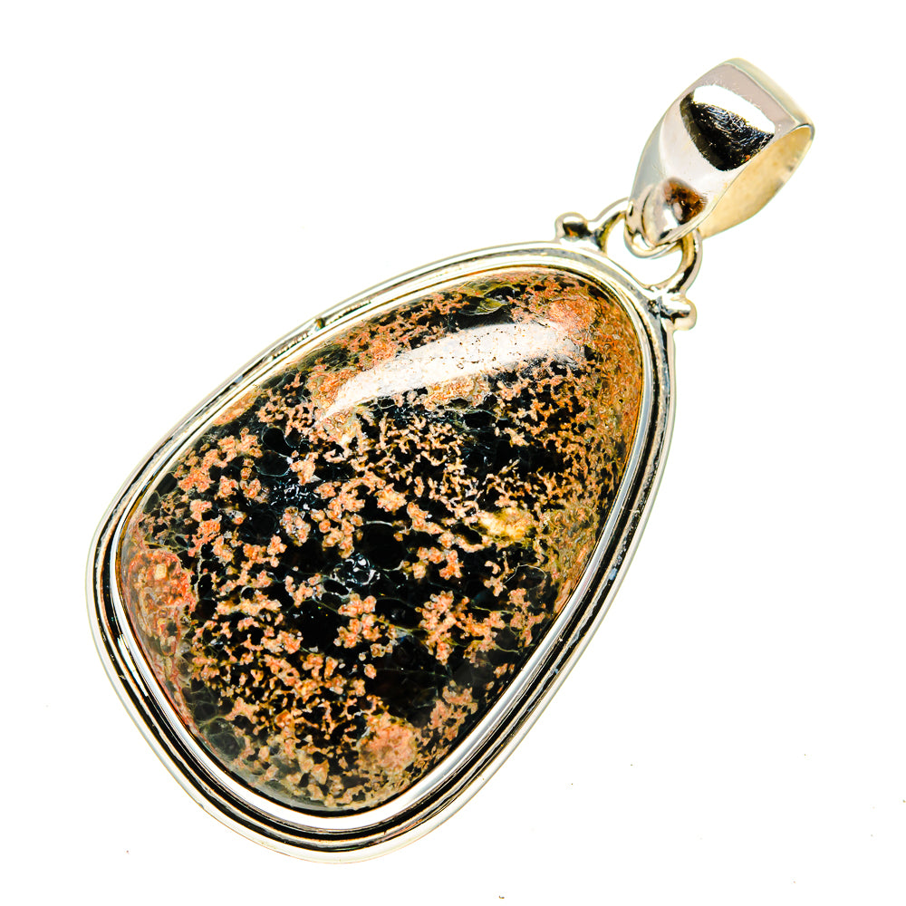 Snowflake Obsidian Pendants handcrafted by Ana Silver Co - PD742839