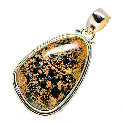 Snowflake Obsidian Pendants handcrafted by Ana Silver Co - PD742839