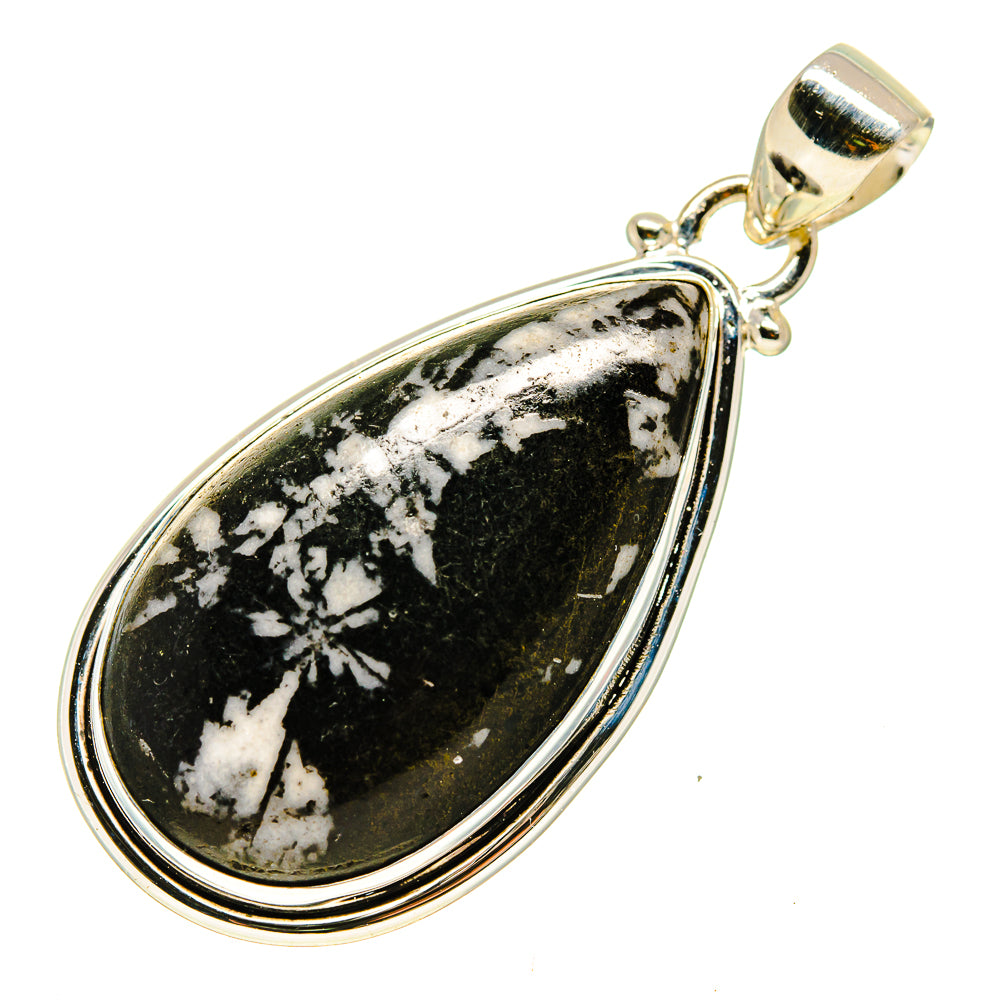 Chrysanthemum Stone Pendants handcrafted by Ana Silver Co - PD742852
