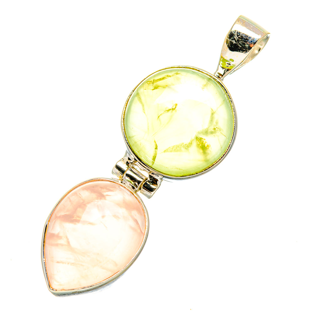 Rose Quartz Pendants handcrafted by Ana Silver Co - PD7428