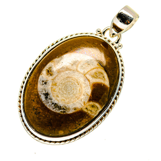 Orthoceras Fossil Pendants handcrafted by Ana Silver Co - PD743264