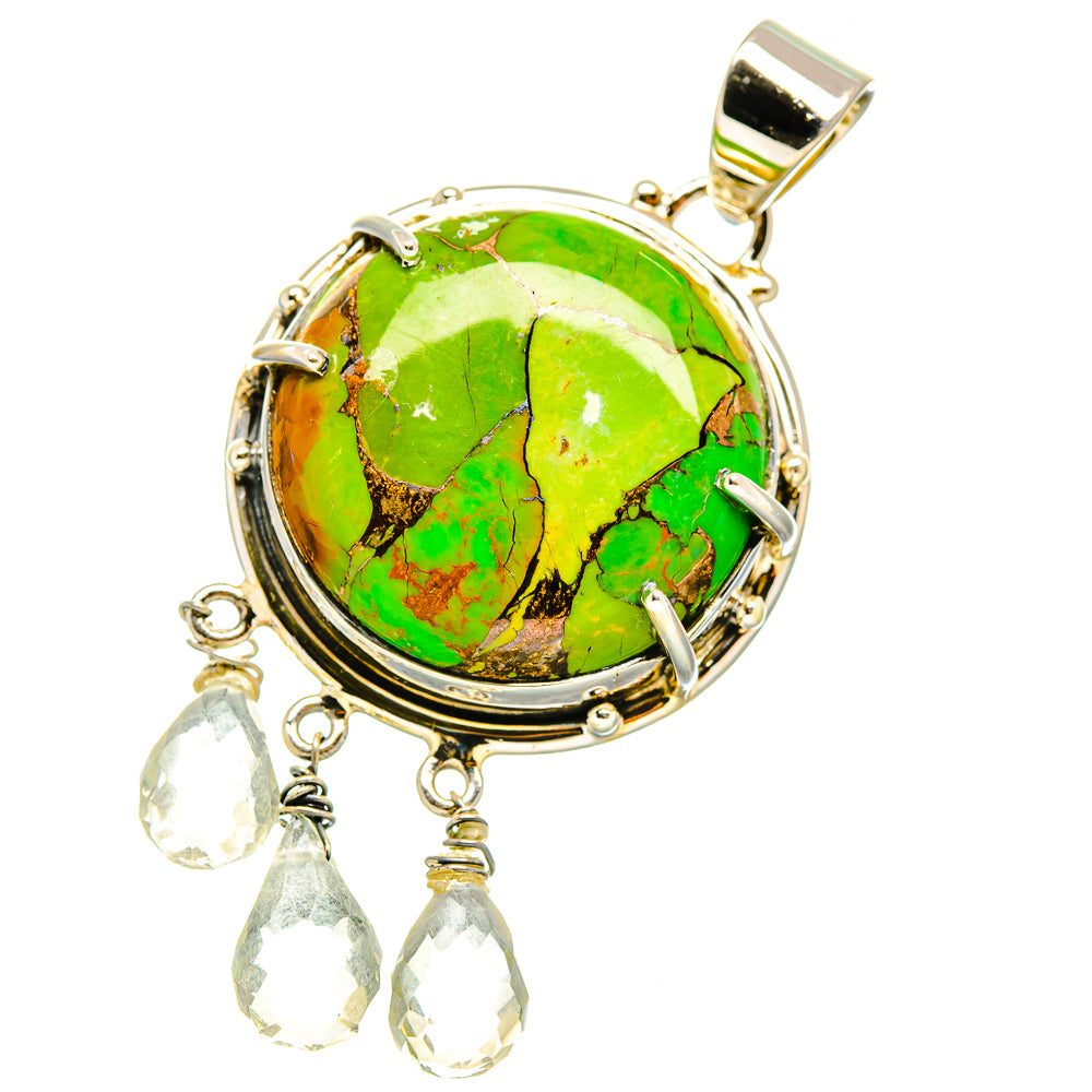 Green Copper Composite Turquoise Pendants handcrafted by Ana Silver Co - PD7433