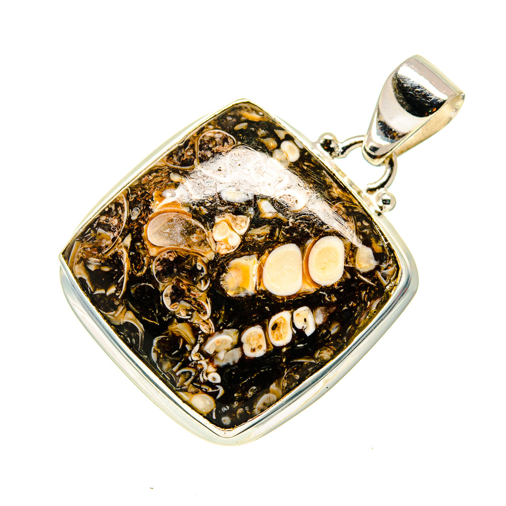 Turritella Agate Pendants handcrafted by Ana Silver Co - PD743317