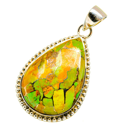 Green Copper Composite Turquoise Pendants handcrafted by Ana Silver Co - PD7434