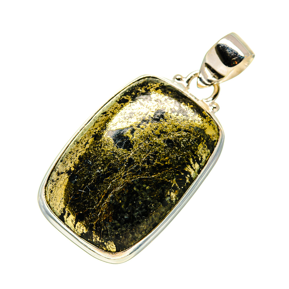 Pyrite In Black Onyx Pendants handcrafted by Ana Silver Co - PD743408