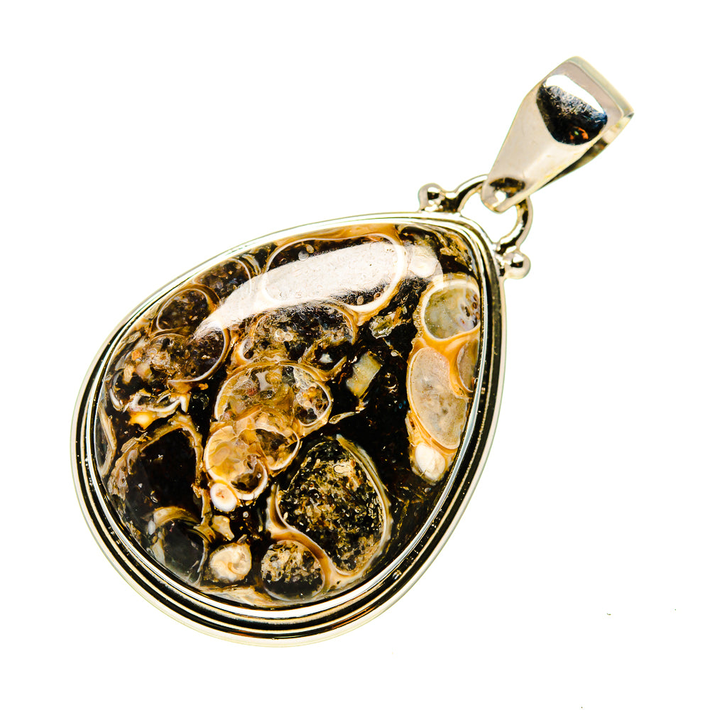Turritella Agate Pendants handcrafted by Ana Silver Co - PD743639